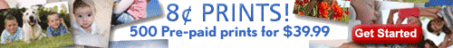 500 pre-paid prints for 8 cents each
